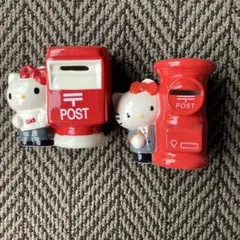 郵便局　ハローキティ　貯金箱2個セット