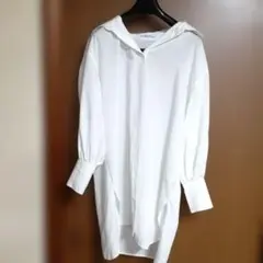 ●激安【JEANASIS】 ジーナシス ロングシャツ Fサイズ　白