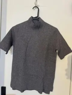 ZARA KNIT グレー ハイネック 半袖ニット