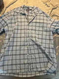 Nautica Seawash Oxford 半袖シャツ XL 水色