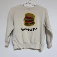 markeys ハンバーガー刺繍 トレーナー 130