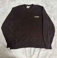 XLARGE ニット　ブラウン Lサイズ　古着のサムネイル