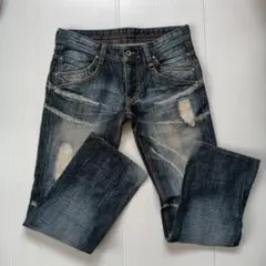 極美品】DIESEL ストレートデニム ダメージ加工 WAYKEE L.30 - メルカリ