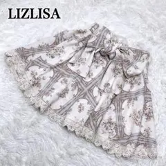 LIZLISA 花柄ミニスカート バックリボン　薔薇柄　姫系　甘ロリ　平成ギャルのサムネイル