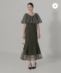 1*I様 Leja 2WAYオフショルダーパフスリーブマーメイドワンピースドレス LEJA】2WAYオフショルダーパフスリーブバリエマーメイド