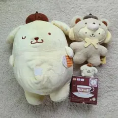 ポムポムプリン ぬいぐるみS コック帽 王冠 マフィン 30周年
