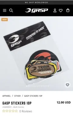 GASP 【新品未開封】STICKERS 10P