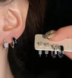 ROMWE Goth 女性用 まとめ売りヴィンテージ ピアス セット フープ