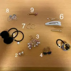 アクセサリー　イヤリング　ヘアアクセサリー　リング　等