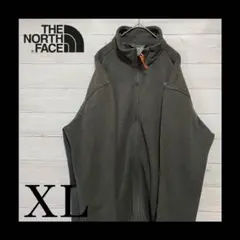 ノースフェイス　フルジップフリース　グレー　オーバーサイズ　XL