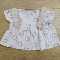 SIMPLE FREE 花柄 フリル トップス 80サイズ