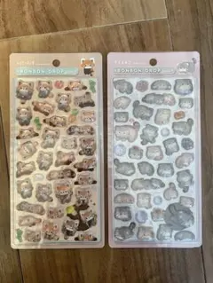 ボンボンドロップ動物シール セット売り マヌルネコ レッサーパンダ