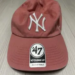 47 CLEAN UP ニューヨーク・ヤンキース キャップ ピンク