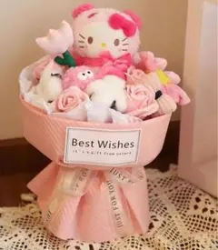 プレゼントに最適♪ハローキティ ぬいぐるみ付き花束