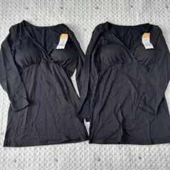 【8231】ファイバーヒート マタニティインナー 授乳インナー　L 2点セット