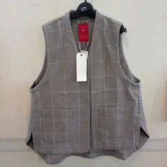 新品リラシク　ツィード ジレベスト　グレー系