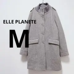 エルプラネット グレー ロングコート ウール ツイード アウター シンプル 無地