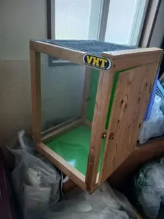 木製 爬虫類用 飼育ケージ ゲージ460x460x610手製のサムネイル