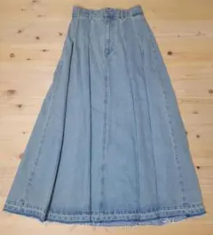 デニムスカート　デニムロングスカート