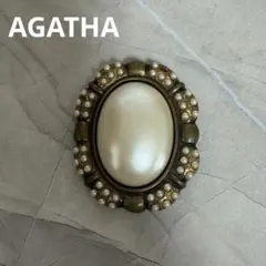 AGATHA Parisオバール　パール　ヴィンテージ　ブローチ　ゴールドのサムネイル