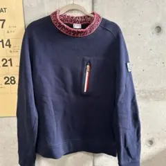 MONCLER ニット襟付きセーター ネイビー