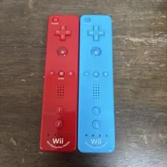 【動作確認済】Wiiリモコンプラス 赤 青 2個セット