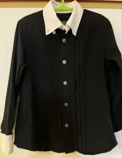 COMME CA DU MODE 120 キッズ　シャツ　長袖　ブラック