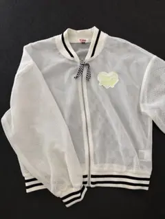 Pnklatte 薄手上着 メッシュ S（140）ホワイト