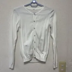 GLACIER ホワイト Vネック カーディガン M