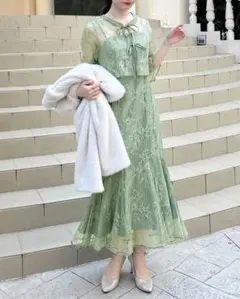 新品未使用INGNI、2Wayレースリボンブラウス＋キャミワンピース／セット