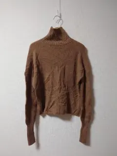 ESTNATION　エストネーション タートルニット セーター ブラウン