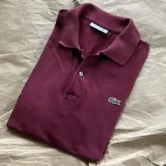 LACOSTE ポロシャツ 4 L ボルドー ラコステ L1212 日本製