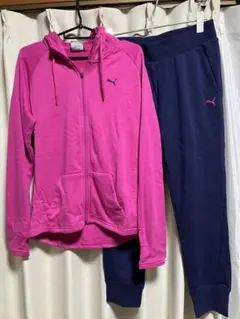 半袖tシャツ、PUMA ジャージ上下3点セット Lサイズ ピンク/ネイビー