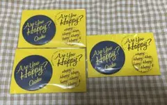 新品未開封 嵐 Are you Happy？会場限定 缶バッジ 黄色 3個セット