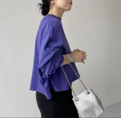 wee9s パープル ショート丈 トレーナー S