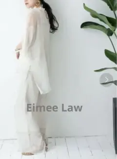 Eimee Lawエイミーロウ　楊柳プリーツリラックスシアーパンツのサムネイル