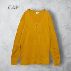【GAP ギャップ】　コットン混　カーディガン　無地　大きいサイズ　オフィス