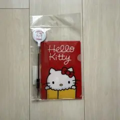 Hello Kitty展　ミニクリアファイル2枚　ボールペン セット