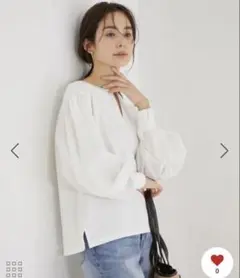 新品【洗える】袖ボリュームスキッパープルオーバー　トップス　ROPE ロペ