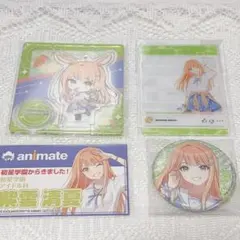 学マス　紫雲清夏　トコトコアクリルスタンド　ローソン缶バッジ　アクリルカード