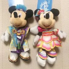 2016年ディズニー夏祭 ミッキー・ミニーペアぬいぐるみバッジ