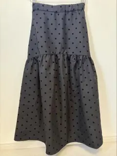 ドット　ロングスカート