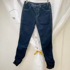 新品未使用 ウエストゴム 裾クシュクシュ ブルーデニム