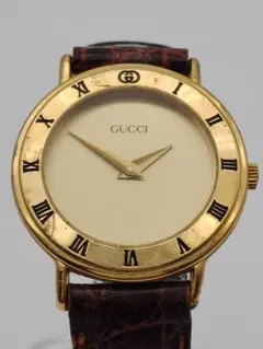 GUCCI 3000.2.M スモールセコンド 稼働中 メンズ腕時計 ローマン 