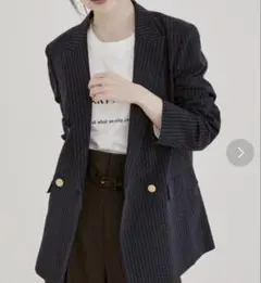 ストライプ　テーラードジャケット