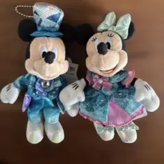 【ディズニー】ぬいぐるみバッジ　ミッキー　ミニー　ディズニーシー25周年