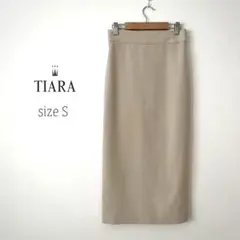 ティアラ Tiara ベージュ ロングタイトスカート S きれいめ 通勤のサムネイル