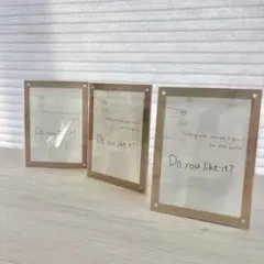 フォトフレーム 3個セット 未使用 ナチュラル 写真立て シンプル 置き型