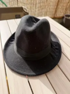 ブラックフェルトハット（ポリエステル100％）