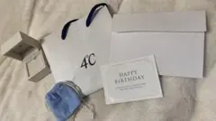 4°C アクセサリーケース 巾着 ショップ袋 (バースデーカード付)